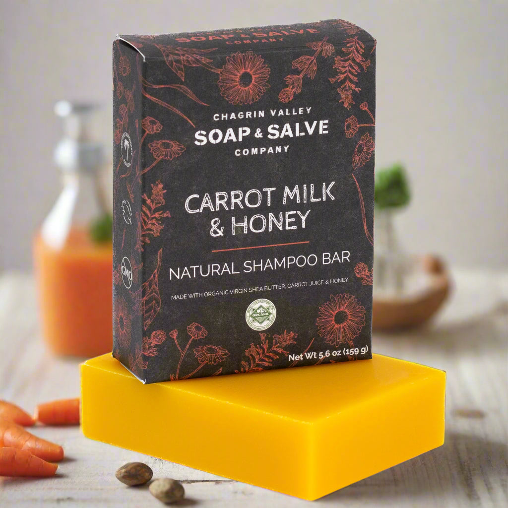 Organic Carrot Milk and Honey Shampoo Bar