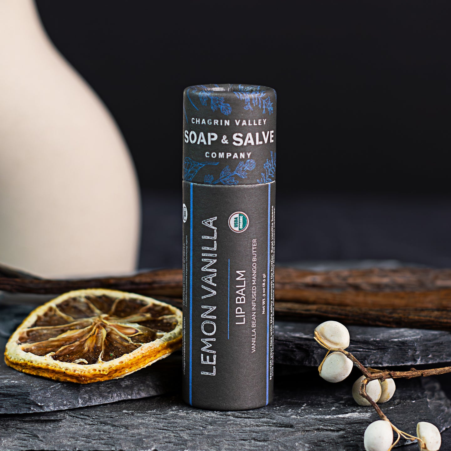 Bálsamo labial: barra de vainilla y limón