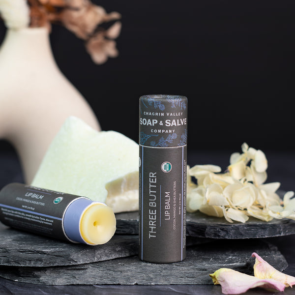 Lippenbalsam: Drei Butterstifte