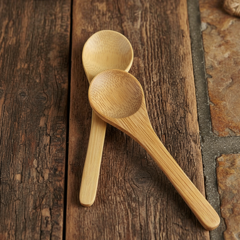 Bamboo Spoon Accessory for Skincare